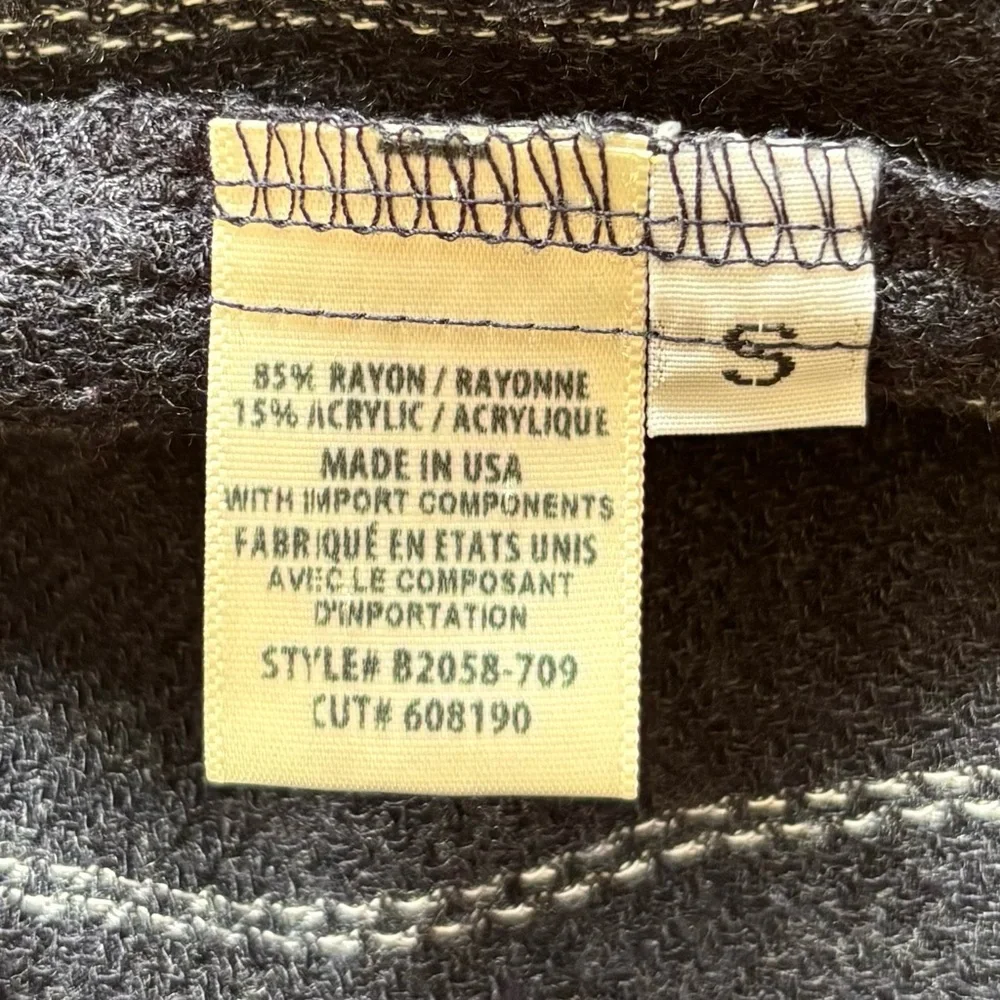 BELLA DAHL Women’s Small Tie Front Sweater Button Down Top Navy Blue P2P 20” - Picture 10 of 12